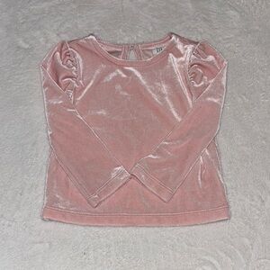 baby gap Pink Velvet Long Sleeve 6-12 months Top